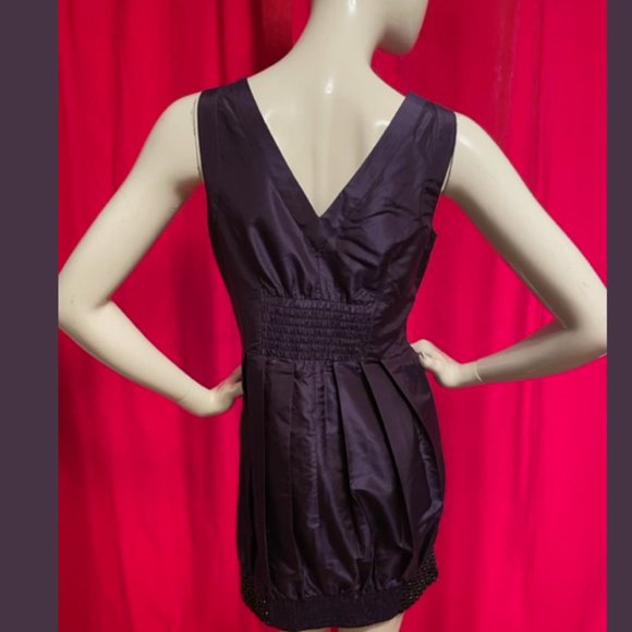 Bebe Purple Silk Cocktail Dress Size Small - Picture 5 of 9